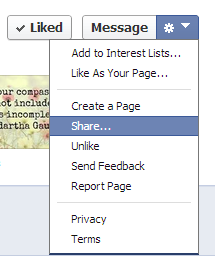 How to share a page on Facebook